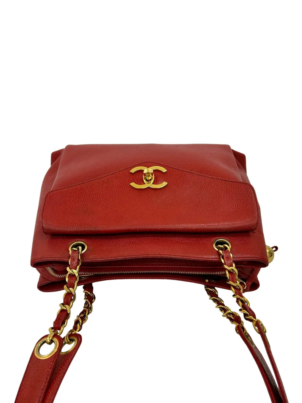 Chanel Pre Owned 1994 1996 Cc Caviar Front Pocket Shoulder Bag — Same as shown — Size One Size — Detail View