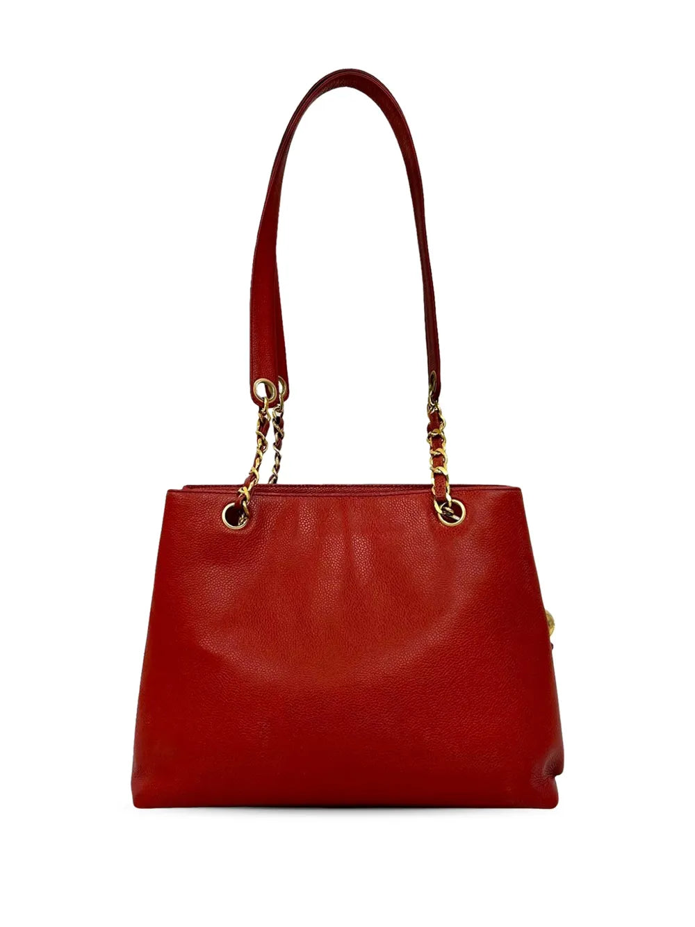 Chanel Pre Owned 1994 1996 Cc Caviar Front Pocket Shoulder Bag — Same as shown — Size One Size — Back View