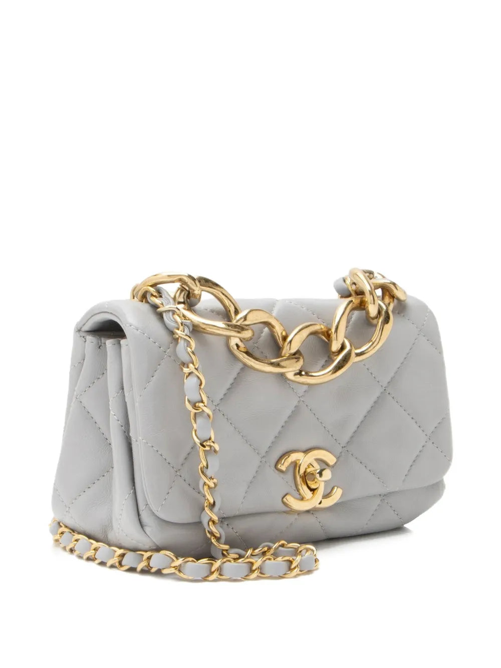 Chanel Pre Owned Small Color Match Flap Shoulder Bag — Same as shown — Size One Size — Back View