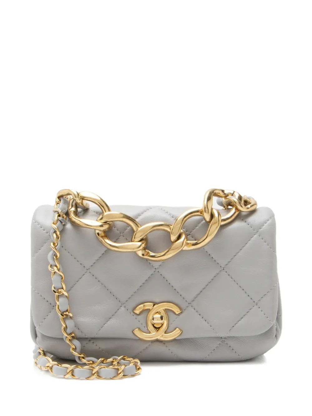 Chanel Pre Owned Small Color Match Flap Shoulder Bag — Same as shown — Size One Size — Front View