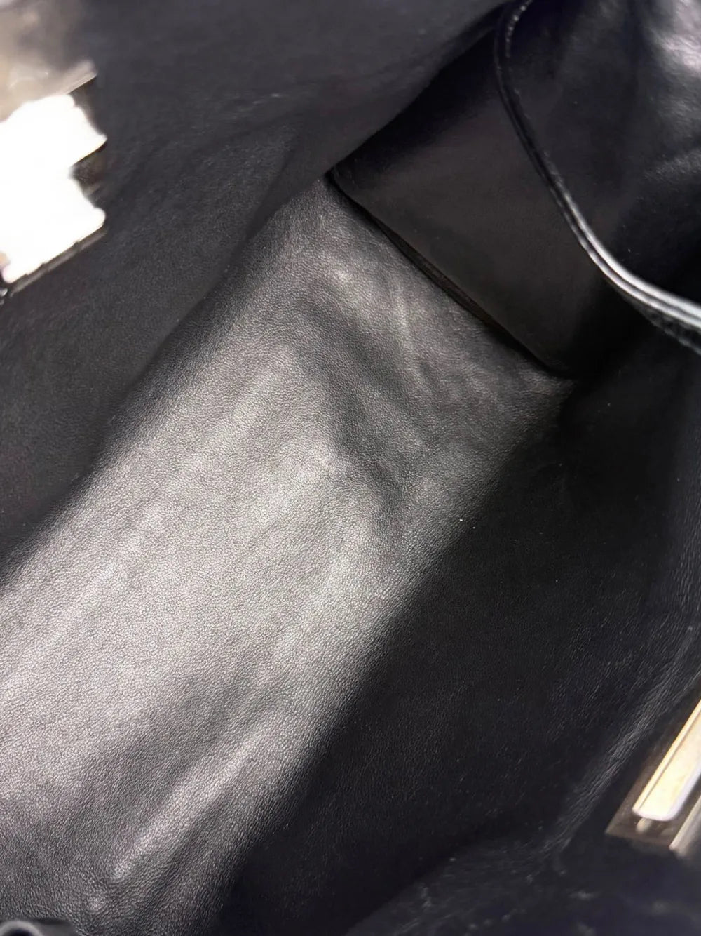 Chanel Pre Owned Mademoiselle Patent Leather Shulder Bag — Same as shown — Size One Size — Detail View