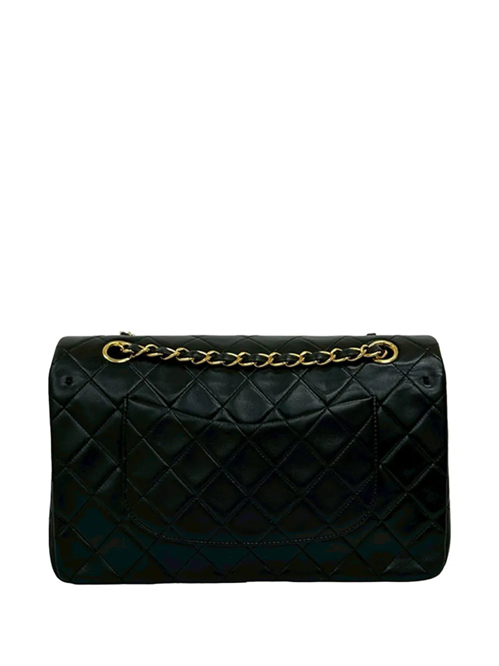 Chanel Pre Owned 1991 1994 Medium Classic Lambskin Double Flap Shoulder Bag — Same as shown — Size One Size — Back View