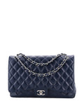 Chanel Pre Owned Classic Double Flap Bag Quilted Caviar Maxi Shoulder Bag — Same as shown — Size One Size — Front View