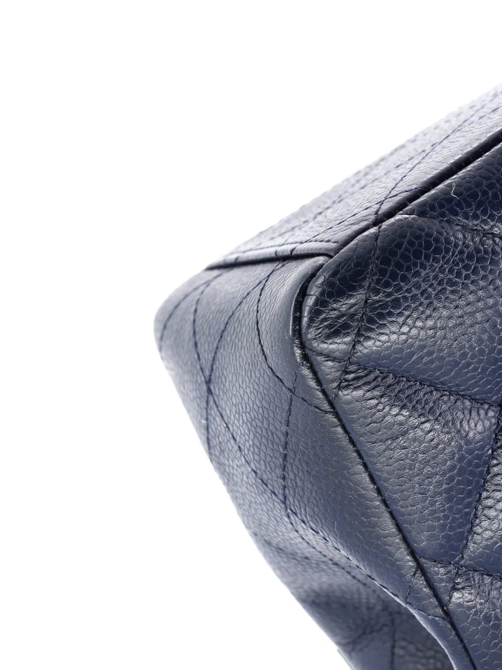 Chanel Pre Owned Classic Double Flap Bag Quilted Caviar Maxi Shoulder Bag — Same as shown — Size One Size — Detail View
