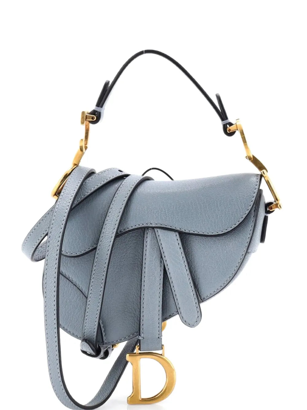 Christian Dior Pre Owned Saddle Handbag With Strap Leather Micro Shoulder Bag — Same as shown — Size One Size — Front View