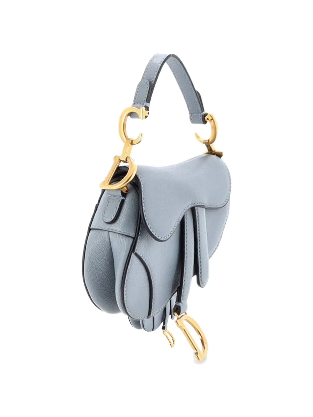 Christian Dior Pre Owned Saddle Handbag With Strap Leather Micro Shoulder Bag — Same as shown — Size One Size — Back View