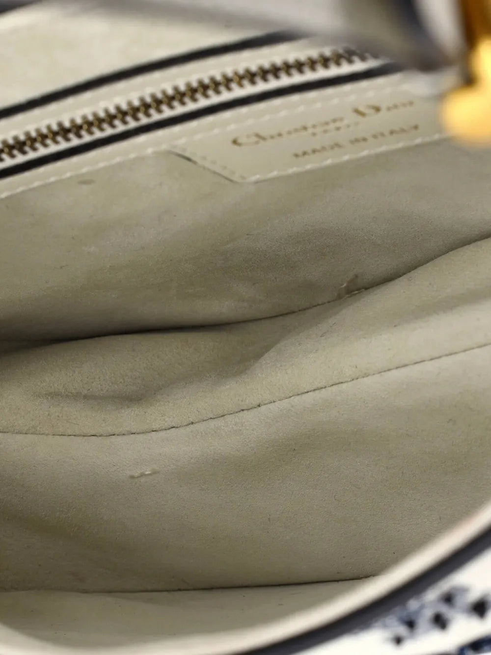 Christian Dior Pre Owned Toile De Jouy Saddle Bag Embroidered Leather Medium Shoulder Bag — Same as shown — Size One Size — Detail View