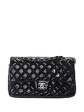 Chanel Pre Owned 2010 2011 Medium Classic Patent Double Flap Shoulder Bag — Same as shown — Size One Size — Front View