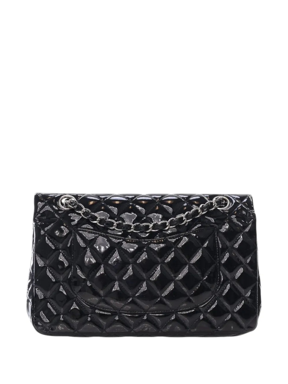 Chanel Pre Owned 2010 2011 Medium Classic Patent Double Flap Shoulder Bag — Same as shown — Size One Size — Top View