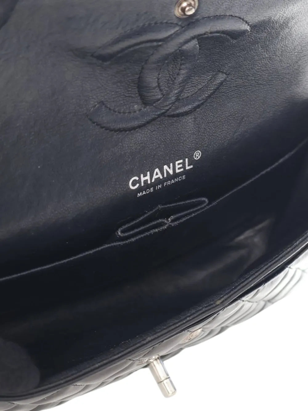 Chanel Pre Owned 2010 2011 Medium Classic Patent Double Flap Shoulder Bag — Same as shown — Size One Size — Lifestyle View