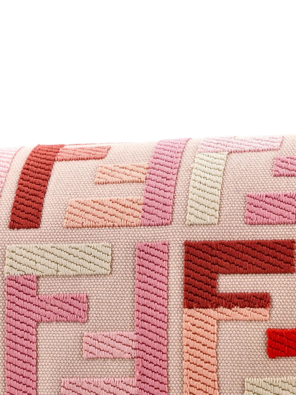 Fendi Pre Owned Baguette Nm Bag Zucca Embroidered Canvas Medium Shoulder Bag — Same as shown — Size One Size — Detail View