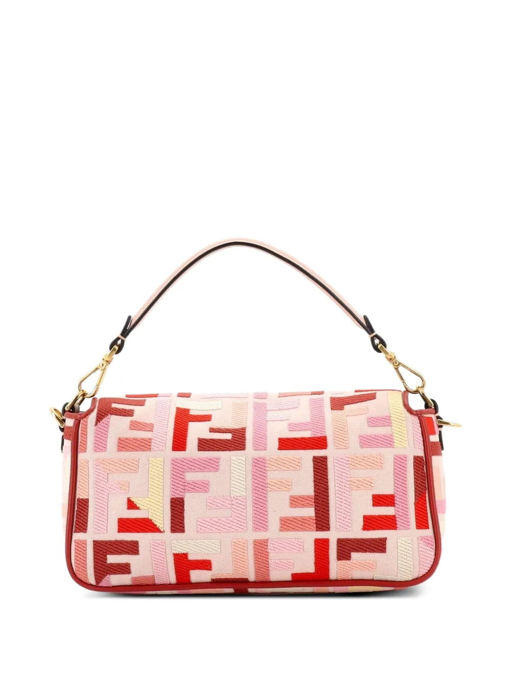 Fendi Pre Owned Baguette Nm Bag Zucca Embroidered Canvas Medium Shoulder Bag — Same as shown — Size One Size — Side View