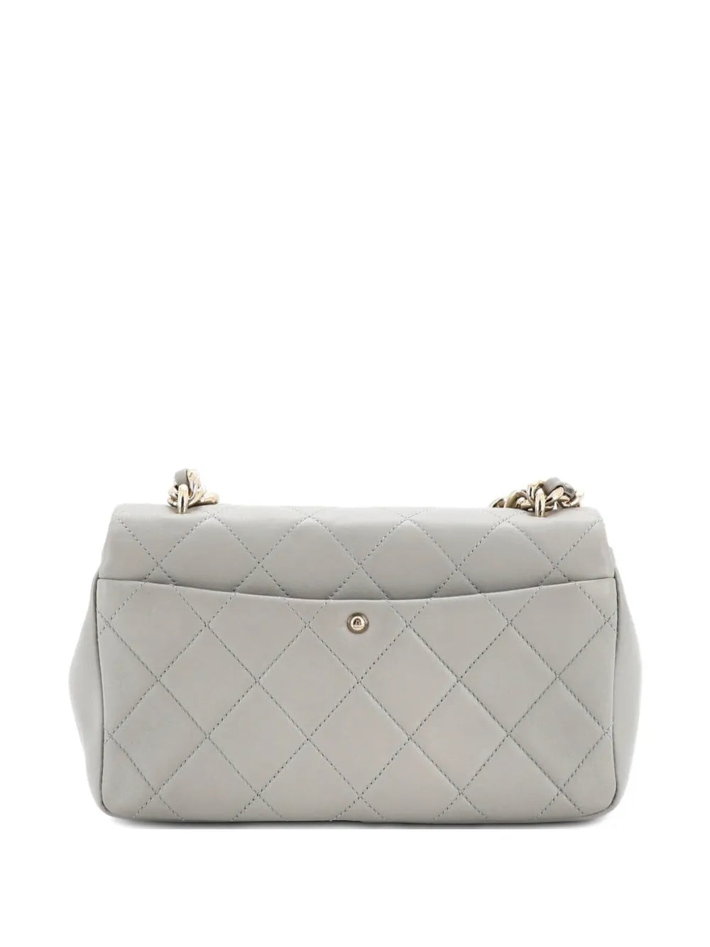 Chanel Pre Owned Resin Elegant Chain Flap Bag Quilted Lambskin Small Shoulder Bag — Same as shown — Size One Size — Side View