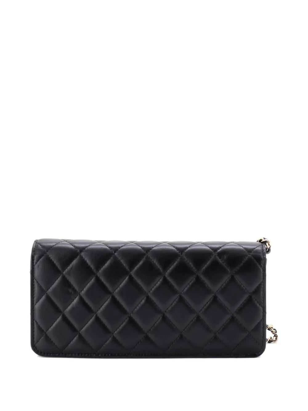 Chanel Pre Owned Pearl Cc Chain Flap Bag Quilted Lambskin Shoulder Bag — Same as shown — Size One Size — Side View