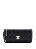 Chanel Pre Owned Pearl Cc Chain Flap Bag Quilted Lambskin Shoulder Bag — Same as shown — Size One Size — Front View