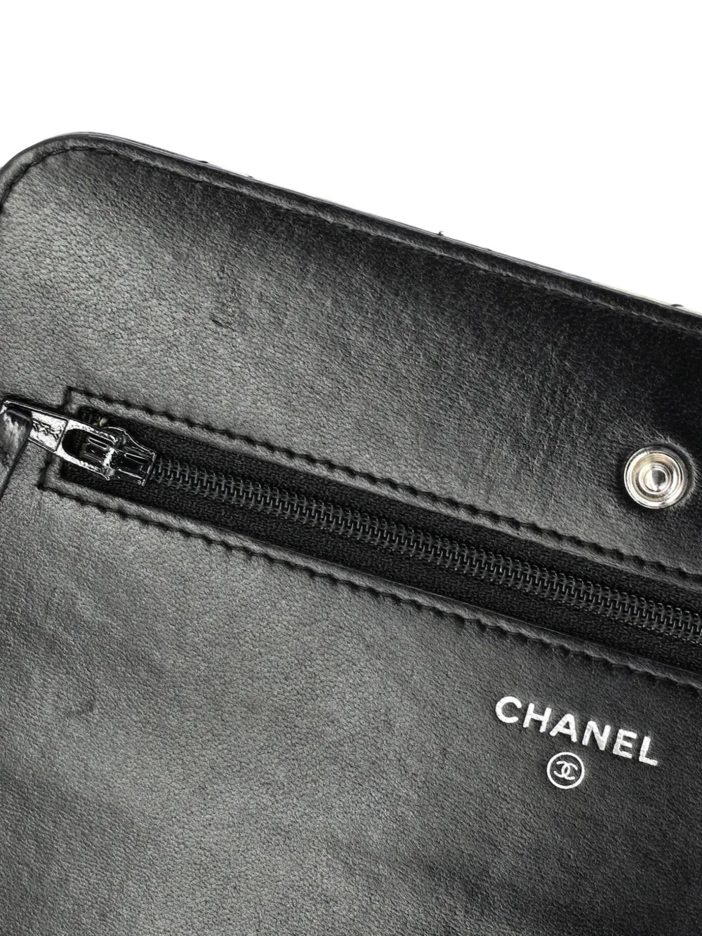 Chanel Pre Owned Airlines Wallet On Chain Quilted Printed Leather Shoulder Bag — Same as shown — Size One Size — Detail View