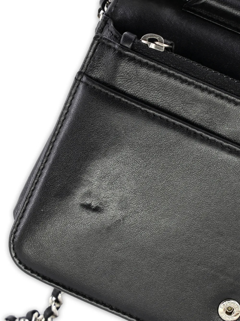 Chanel Pre Owned Airlines Wallet On Chain Quilted Printed Leather Shoulder Bag — Same as shown — Size One Size — Top View