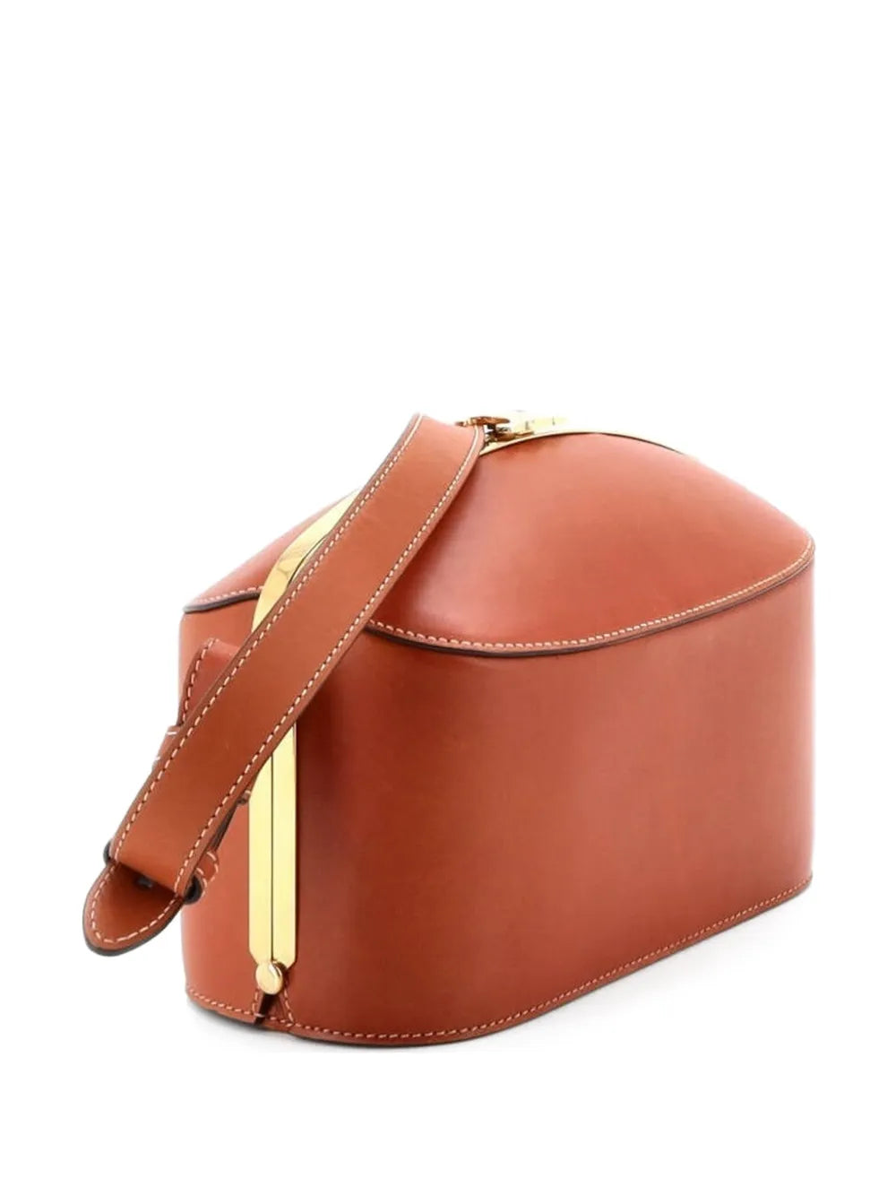 Celine Pre Owned Lunch Box Bag Leather Shoulder Bag — Same as shown — Size One Size — Back View