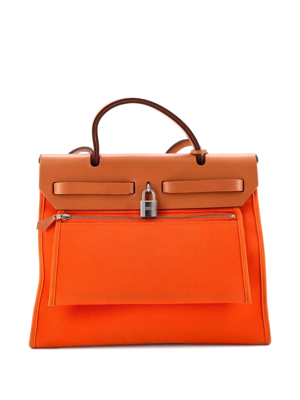Hermes Pre Owned Herbag Zip Leather And Toile 31 Shoulder Bag — Same as shown — Size One Size — Side View