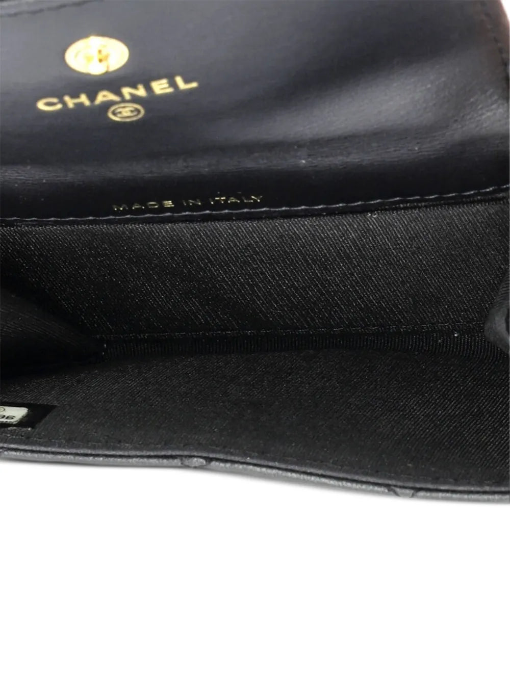 Chanel Pre Owned Card Holder With Padded Chain Strap Quilted Lambskin Shoulder Bag — Same as shown — Size One Size — Detail View