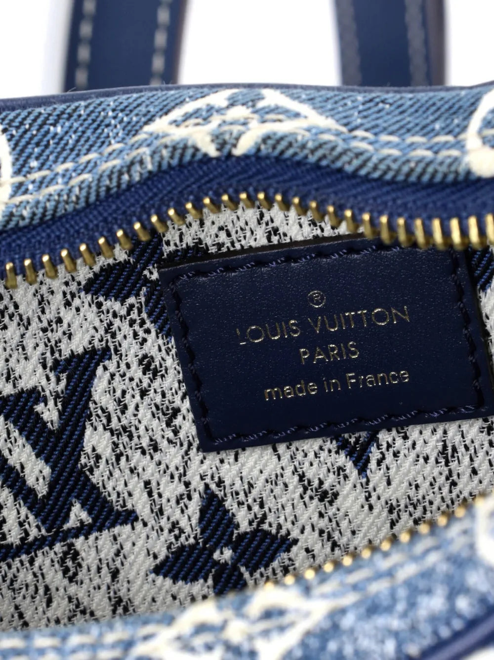 Louis Vuitton Pre Owned Loop Handbag Monogram Jacquard Denim Hobo Bag — Same as shown — Size One Size — Detail View