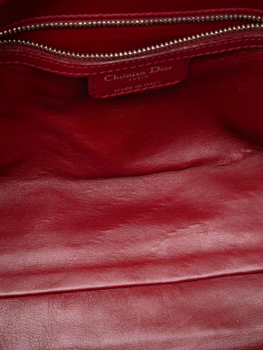Christian Dior Pre Owned 2009 Small Lambskin Demi Lune Flap Shoulder Bag — Same as shown — Size One Size — Detail View