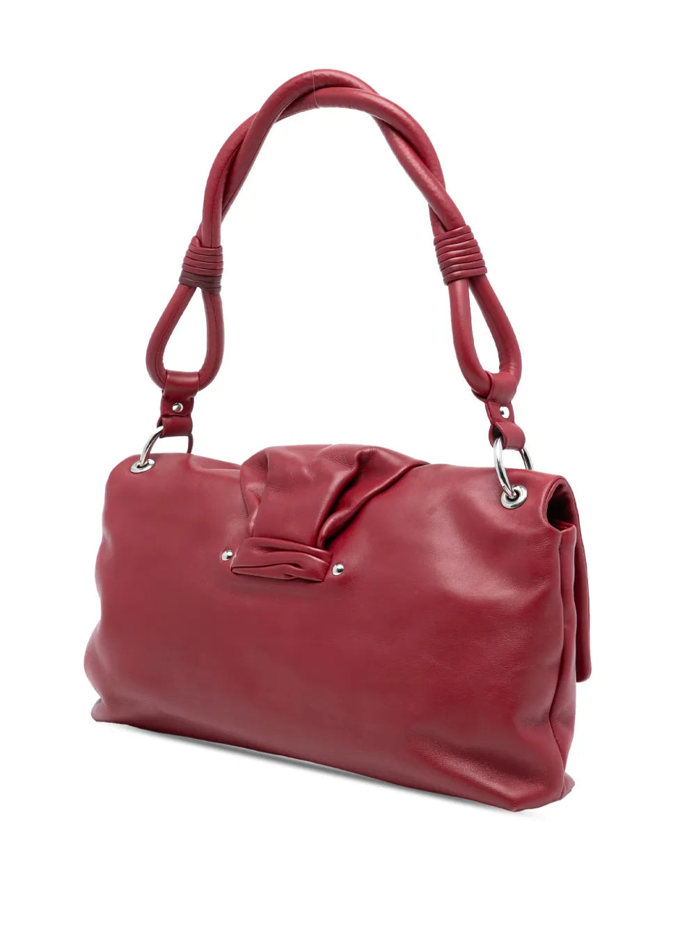 Christian Dior Pre Owned 2009 Small Lambskin Demi Lune Flap Shoulder Bag — Same as shown — Size One Size — Back View