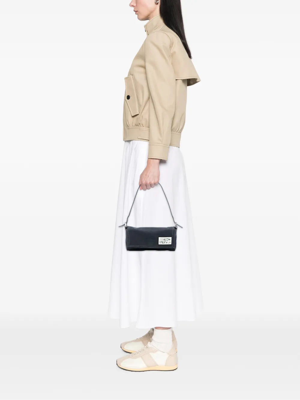 Fendi Pre Owned 2000 2010 Canvas Ff Marble Baguette Shoulder Bag — Same as shown — Size One Size — Side View