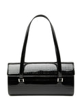 Burberry Pre Owned 2000 2017 House Check Embossed Patent Shoulder Bag — Same as shown — Size One Size — Front View
