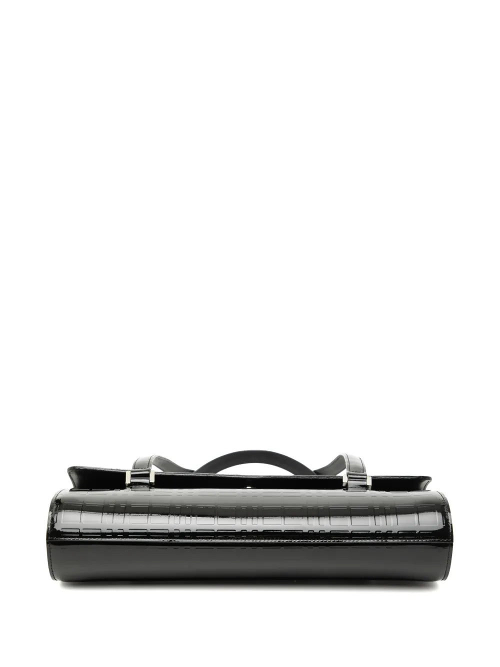 Burberry Pre Owned 2000 2017 House Check Embossed Patent Shoulder Bag — Same as shown — Size One Size — Top View