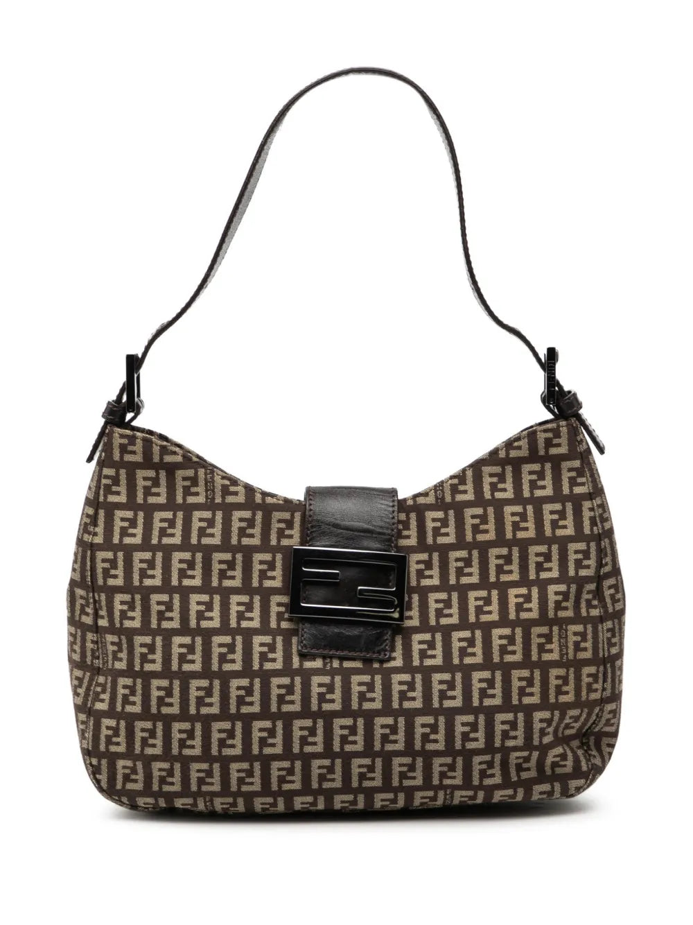 Fendi Pre Owned 2010 2025 Zucchino Canvas Shoulder Bag — Same as shown — Size One Size — Front View