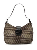 Fendi Pre Owned 2010 2025 Zucchino Canvas Shoulder Bag — Same as shown — Size One Size — Front View