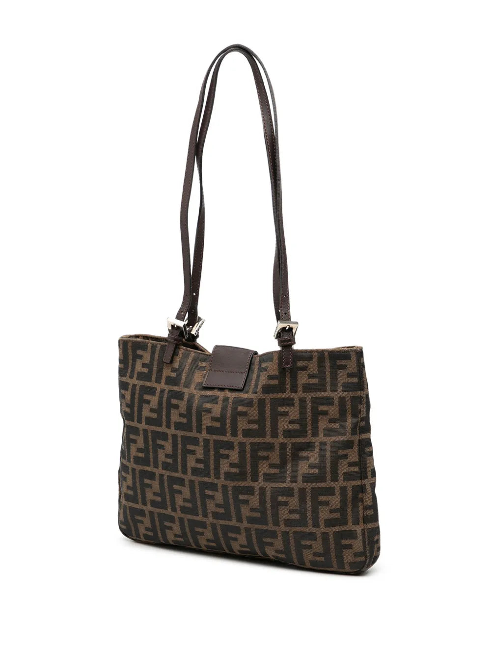 Fendi Pre Owned 2000 2010 Zucca Canvas Shoulder Bag — Same as shown — Size One Size — Back View