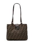 Fendi Pre Owned 2000 2010 Zucca Canvas Shoulder Bag — Same as shown — Size One Size — Front View