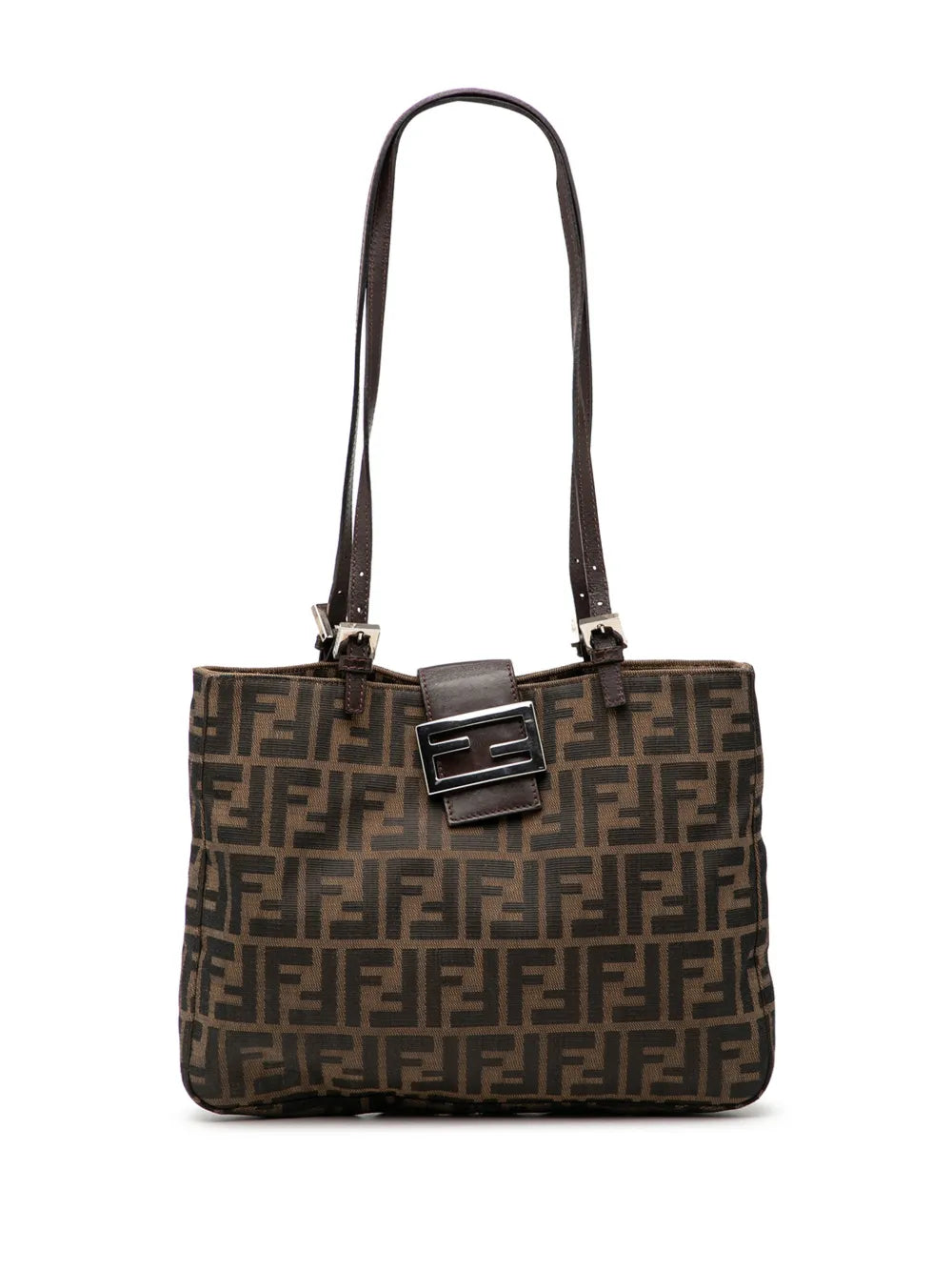 Fendi Pre Owned 2000 2010 Zucca Canvas Shoulder Bag — Same as shown — Size One Size — Front View