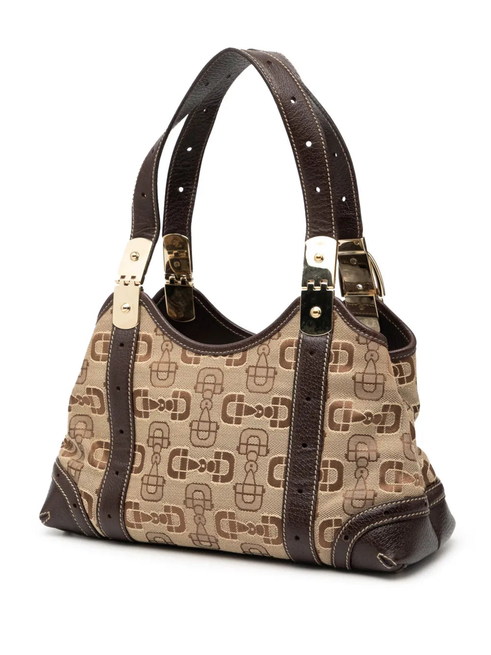 Gucci Pre Owned 2000 2015 Horsebit Canvas Shoulder Bag — Same as shown — Size One Size — Back View