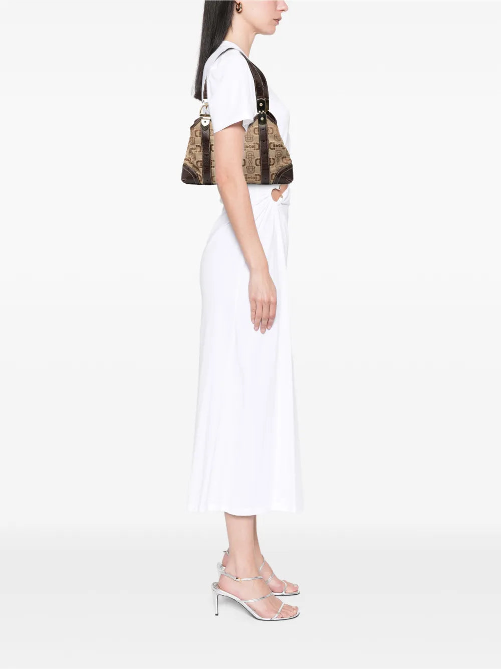 Gucci Pre Owned 2000 2015 Horsebit Canvas Shoulder Bag — Same as shown — Size One Size — Side View