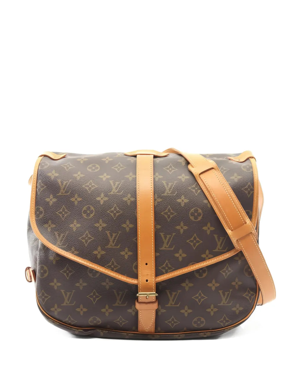 Louis Vuitton Pre Owned 1990 35 Saumur Monogram Shoulder Bag — Same as shown — Size One Size — Front View