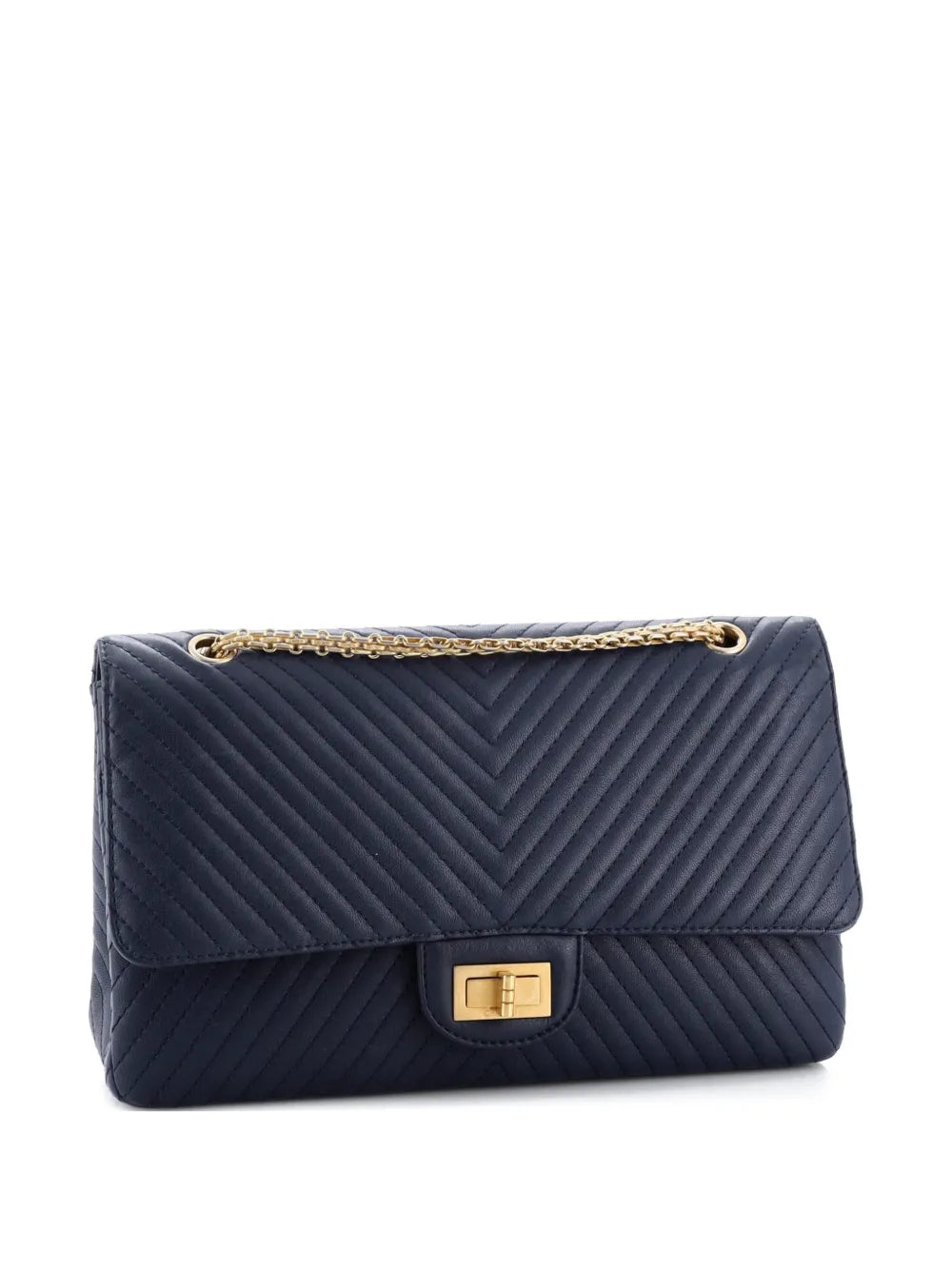Chanel Pre Owned Reissue 255 Flap Bag Chevron Sheepskin 227 Shoulder Bag — Same as shown — Size One Size — Front View