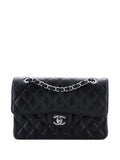Chanel Pre Owned Classic Double Flap Bag Quilted Caviar Small Shoulder Bag — Same as shown — Size One Size — Front View
