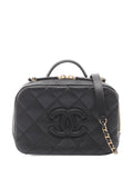 Chanel Pre Owned 2021 2026 Medium Caviar Cc Top Handle Vanity Case Shoulder Bag — Same as shown — Size One Size — Front View