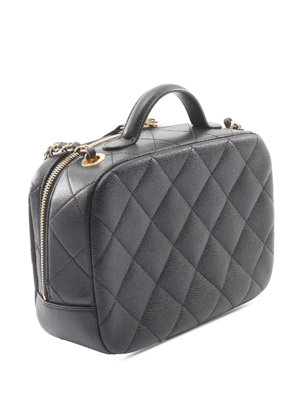 Chanel Pre Owned 2021 2026 Medium Caviar Cc Top Handle Vanity Case Shoulder Bag — Same as shown — Size One Size — Back View