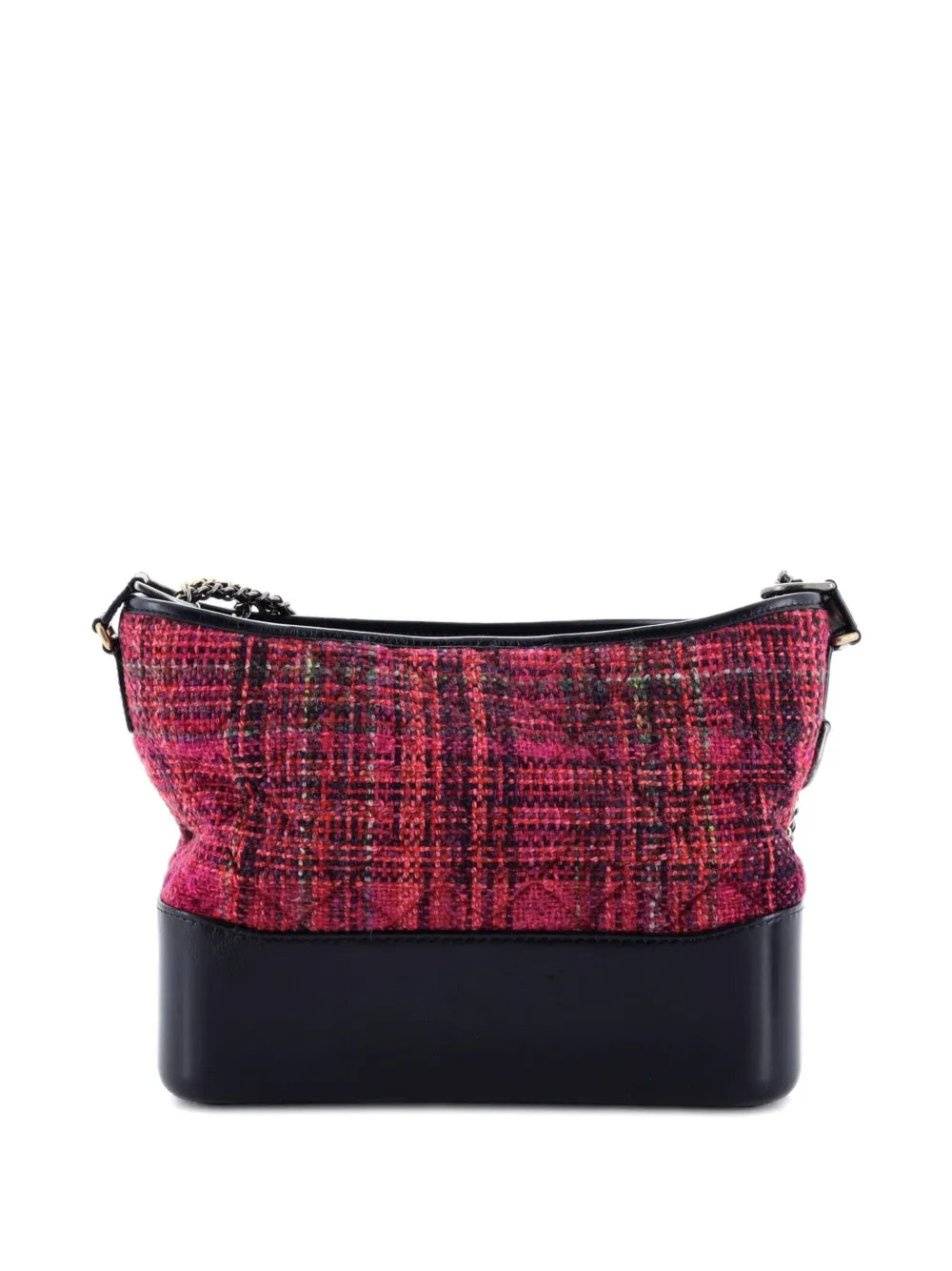 Chanel Pre Owned Gabrielle Quilted Tweed And Calfskin Medium Hobo Bag — Same as shown — Size One Size — Side View