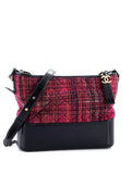 Chanel Pre Owned Gabrielle Quilted Tweed And Calfskin Medium Hobo Bag — Same as shown — Size One Size — Front View