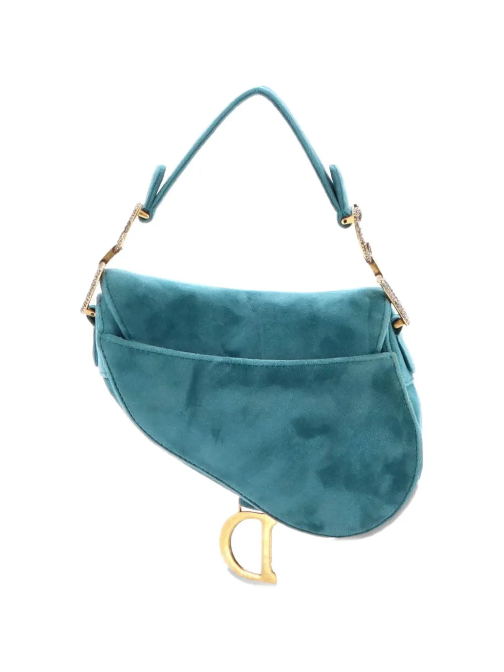 Christian Dior Pre Owned Saddle Handbag Velvet With Crystals Mini Shoulder Bag — Same as shown — Size One Size — Side View