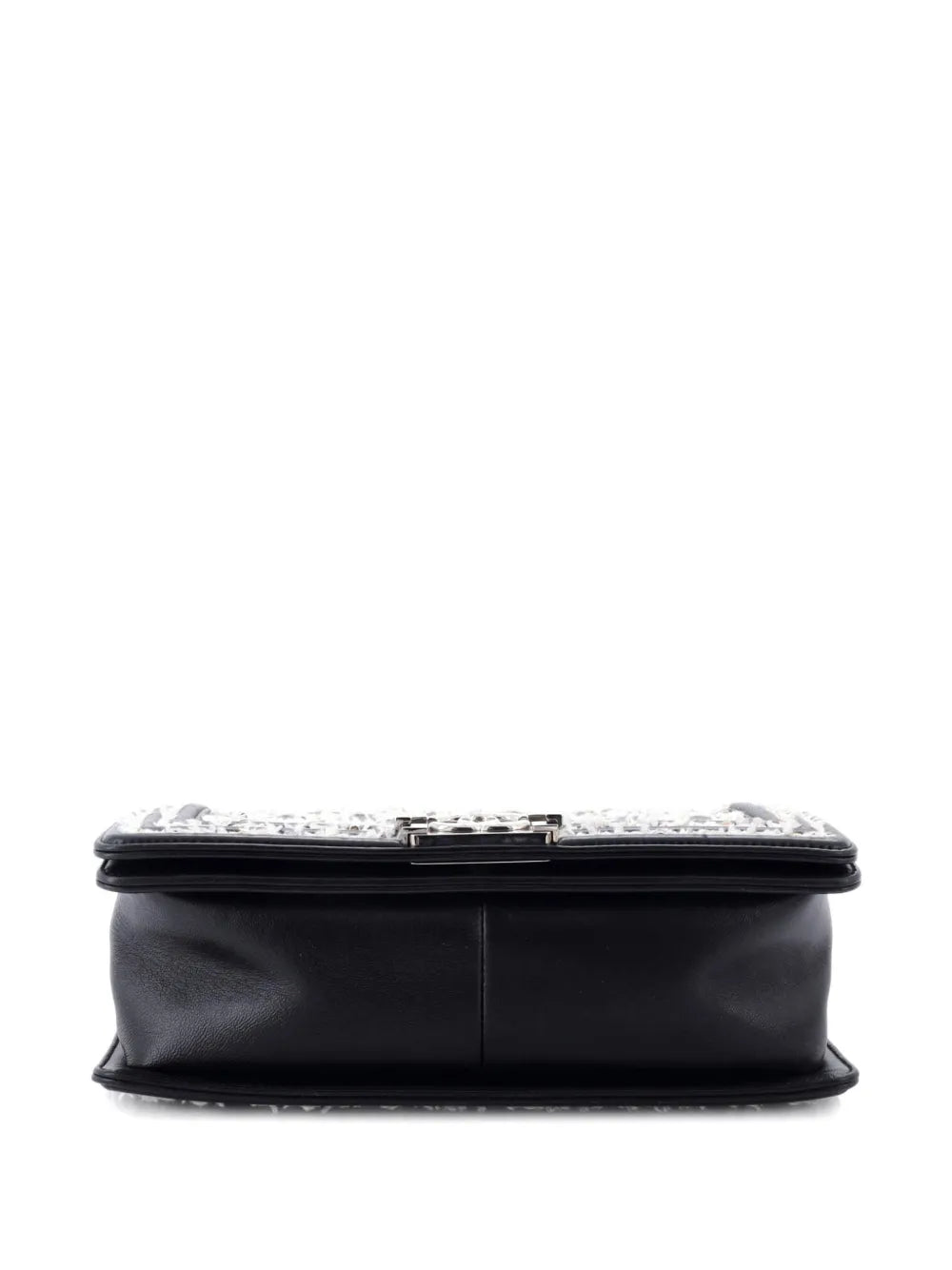 Chanel Pre Owned Boy Flap Bag Sequin Quilted Calfskin Old Medium Shoulder Bag — Same as shown — Size One Size — Top View