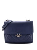 Chanel Pre Owned Cc Box Flap Bag Quilted Calfskin Small Shoulder Bag — Same as shown — Size One Size — Front View