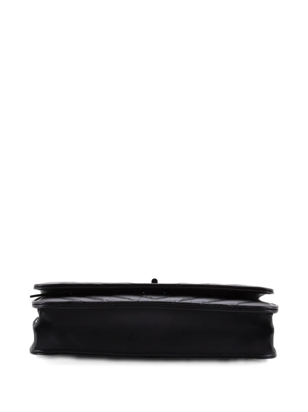 Chanel Pre Owned So Black Reissue 255 Wallet On Chain Chevron Sheepskin Shoulder Bag — Same as shown — Size One Size — Top View