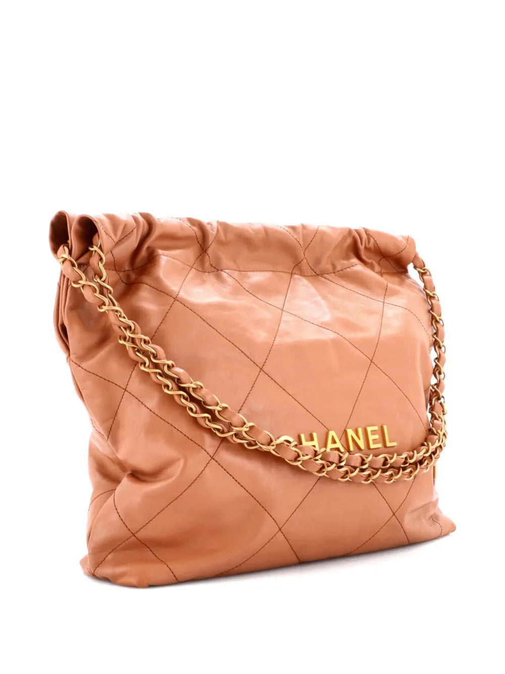 Chanel Pre Owned 22 Chain Quilted Calfskin Small Hobo Bag — Same as shown — Size One Size — Front View