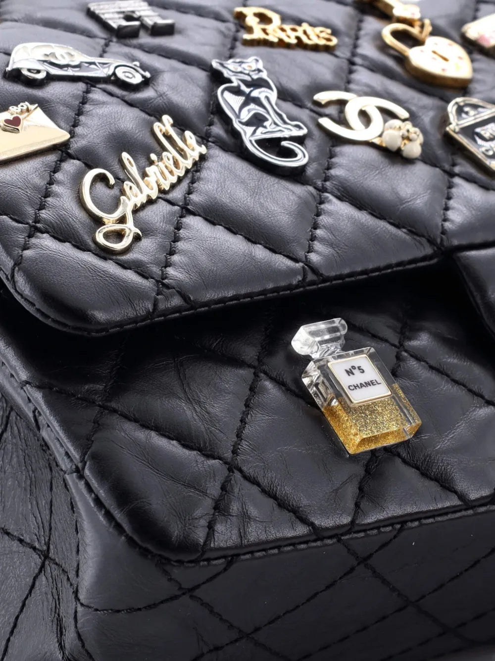Chanel Pre Owned Lucky Charms Reissue 255 Flap Bag Quilted Aged Calfskin 225 Shoulder Bag — Same as shown — Size One Size — Lifestyle View